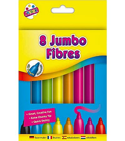 Artbox 8 Pack Junbo Fibre Felt Tips | Wholesale 