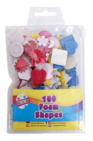 Art Box - 100 Foam Shapes, In Re-Sealable Pack | 1188