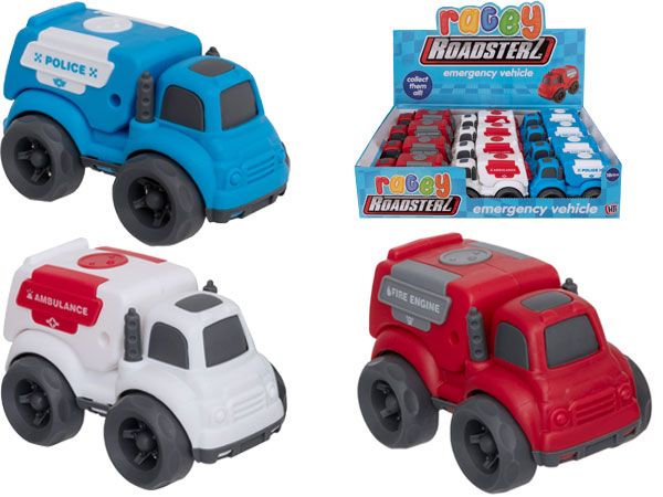 12x Roadsterz Racey Emergency Vehicles, by HTI Toys