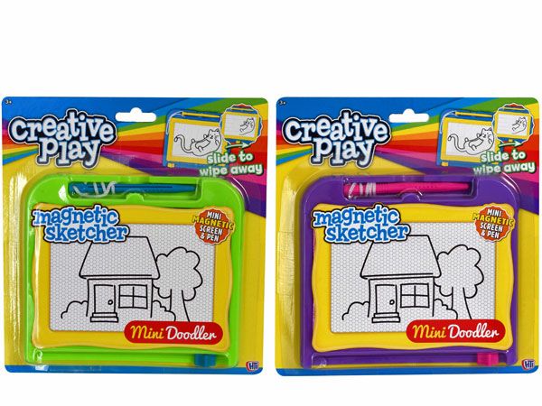 Creative Play Mini Magnetic Sketcher Drawing Board, by HTI Toys