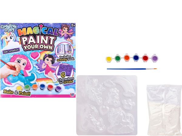 Make & Paint Your Own Magical Characters Set, Unicorn, Fairy, Mermaid