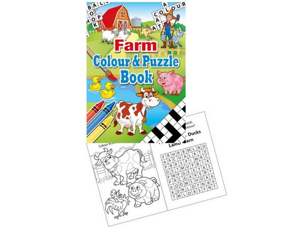 24x Farm A6 Colouring and Puzzle Book