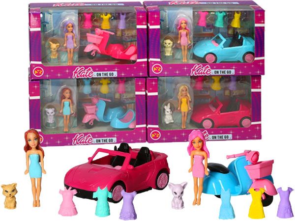 Kate On The Go Doll Play Set, by A to Z Toys, Assorted Picked At Random | 31071