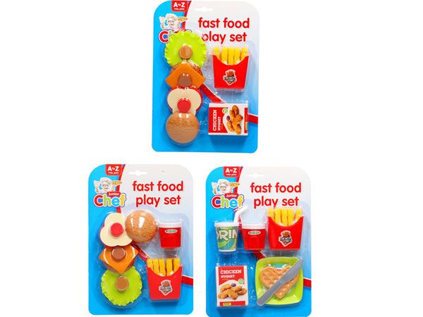 Junior Chef Fast Food Play Set, by A to Z Toys, Assorted Picked | 31125