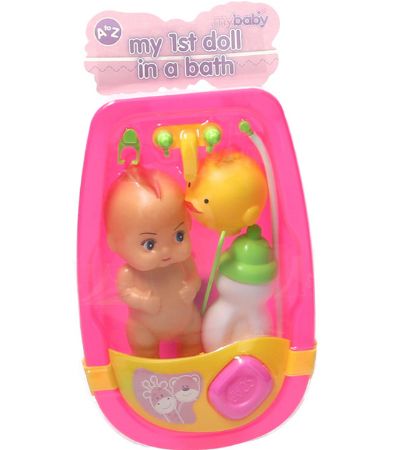 My 1st Baby Doll In A Bath, by A to Z Toys