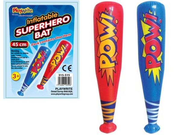 Inflatable 45cm Superhero Bat - Assorted Picked At Random  (sfe) | 315-515