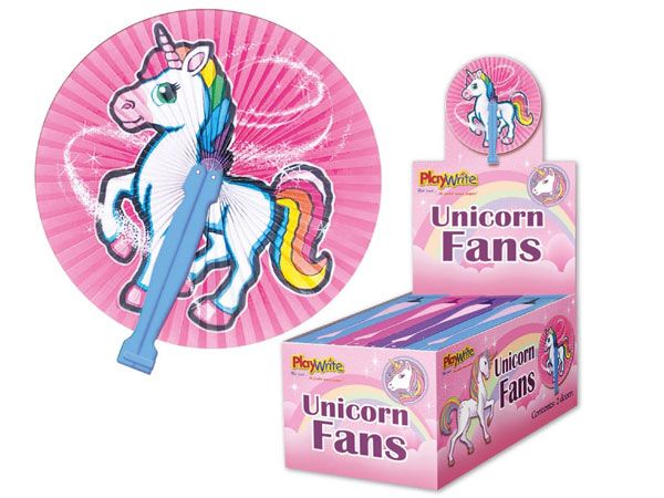 24x Unicorn Folding Fans
