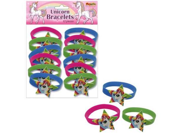 Unicorn 12pk Silicone Bracelets