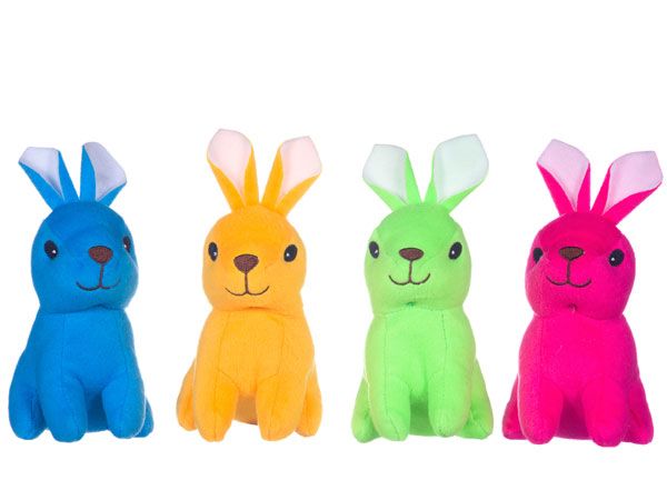 6.5inch Bright Colour Sitting Rabbit...Assorted, Picked At Random