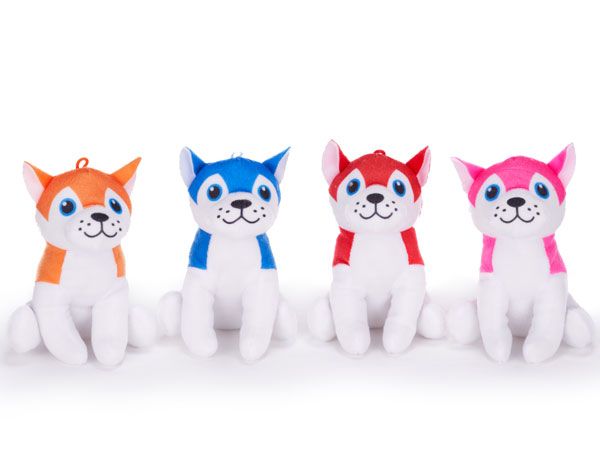 12x Assorted Coloured Dogs - Approx 16cm | 49283