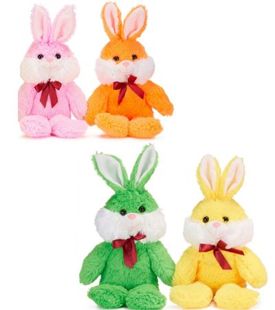 12.5'' / 32cm Rabbit With Ribbon Soft Toy.... Assorted Colours