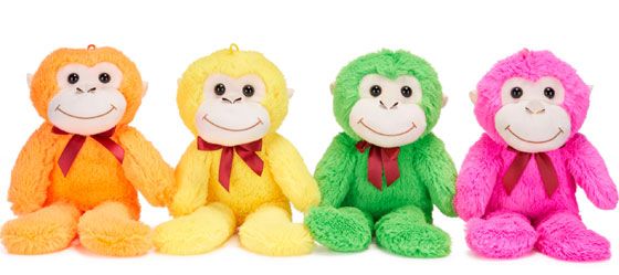 PAWS 12.5'' / 32cm Monkey With Ribbon...Assorted Picked At Random | 49290