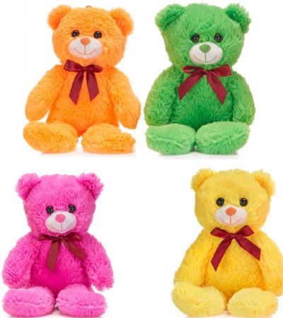 12.5'' / 32cm Bear With Ribbon Soft Toy.... Assorted Colours