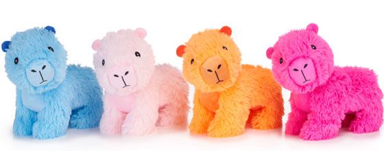 8'' / 22cm Standing Capybara Soft Toy, Bright Colours...Assorted Picked At Ran | 49501