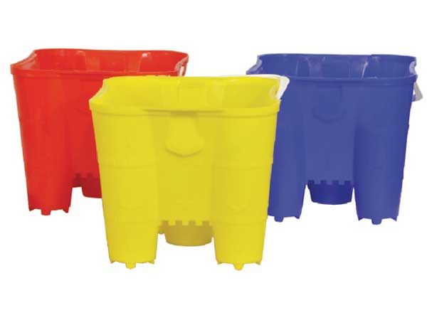 27cm Castle Sand Bucket, Assorted Picked At Random