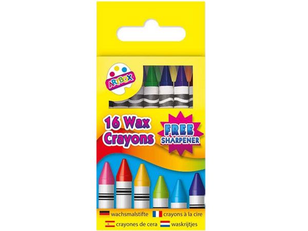 Wholesale Wax Crayons | 16 Pack | Bulk Buy Wax Crayons