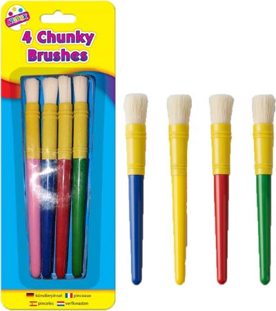 Art Box 4pk Chunky Paint Brushes