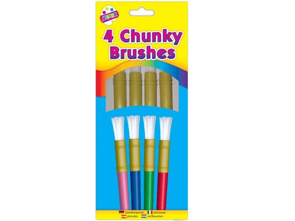 Wholesale Kids Paint Brushes | 4 Chunky Brushes