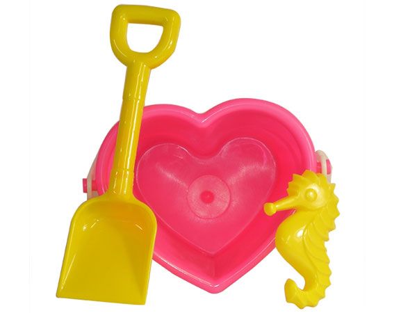 Pink Heart Bucket, Spade And Mould Set, Picked At Random