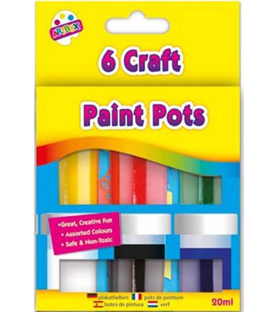 Wholesale 6 pack Kids Craft Paint Pots