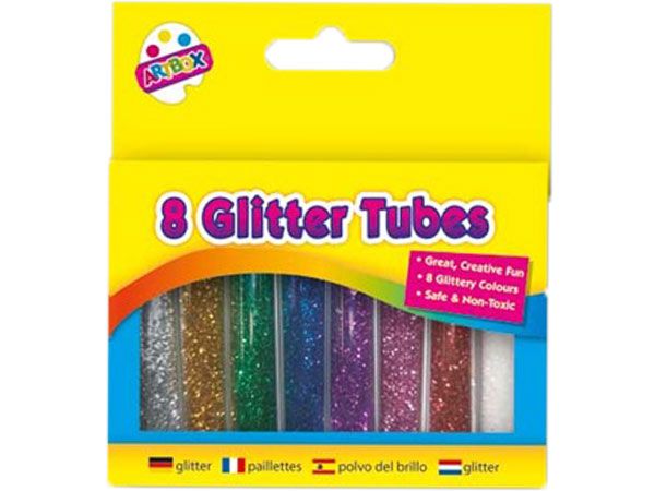 Artbox 8 Glitter Tubes | Cheap Kids Art & Craft