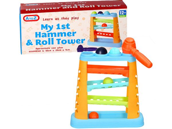 My 1st Hammer & Roll Tower, by A to Z Toys | 61003