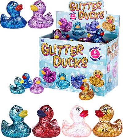 48x 6cm Glitter Ducks In Counter Display