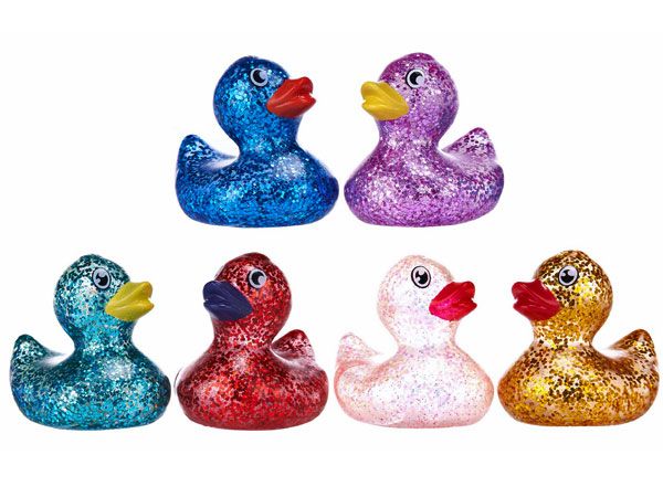 48x 6cm Glitter Ducks In Counter Display