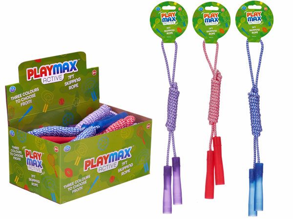 24x Playmax Active 7ft Skipping Rope In Display Box