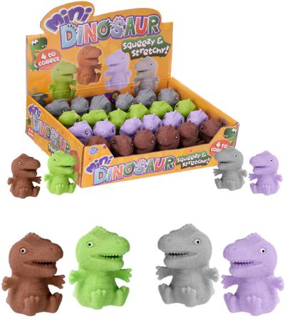 24x Mini Stretchy Squeezy Dinosaurs