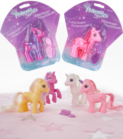 Princess Sparkle Little Dream Pony & Brush Set... Assorted Designs