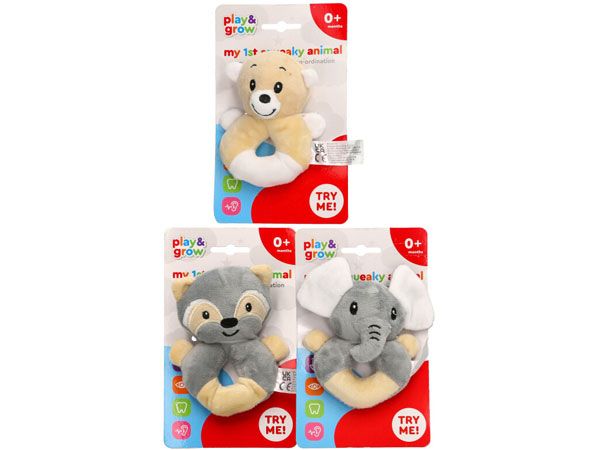 My 1st Squeaky Soft Animal, by A to Z Toys, Assorted Picked At Random
