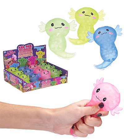 12x AXL The Beaded Squeeze Axolotl In Counter Display