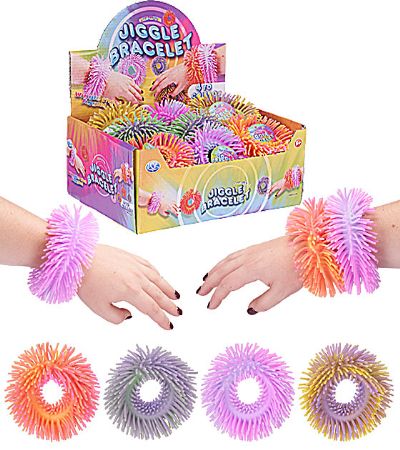 24x Tie Dye Jiggly Bracelet In Counter Display