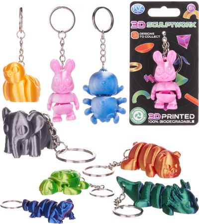Wholesale 3D Printed Kenchain | Animal Designs