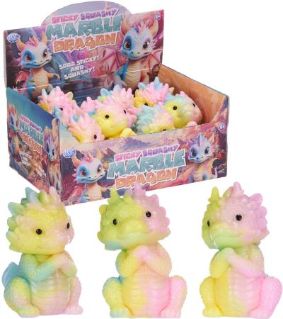 12x Sticky & Squishy Marble Dragons