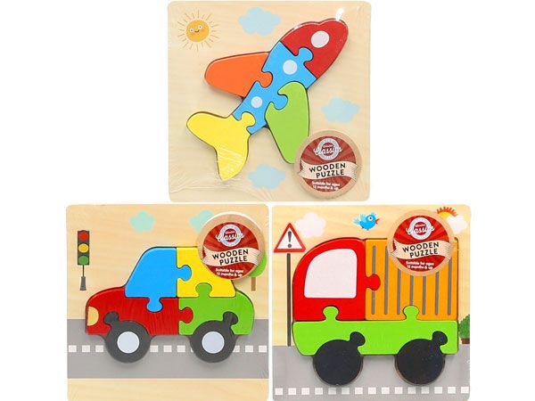 Wooden Classics Wooden Vehicle Puzzle, Assorted Picked At Random, by A to Z Toys