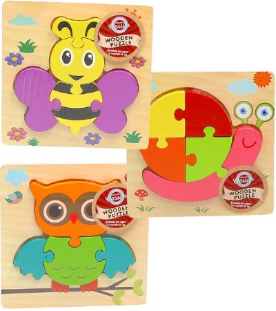 Wooden Classics Wooden Animal Puzzle, Assorted Picked At Random, by A to Z Toys