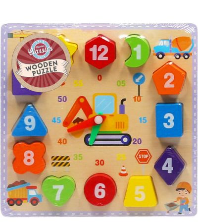 Wooden Classics Wooden Puzzle Clock, by A to Z Toys