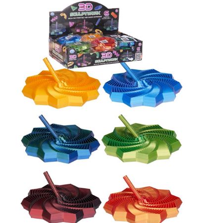 Display Of 24x Sculptworx 3D Printed 12cm Hexagon Spinners