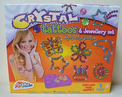 Grafix Crystal Tattoos And Jewellery Set