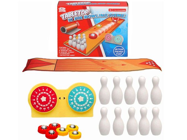 Tabletop 10 Pin Bowling Game, by A to Z Toys | 08232