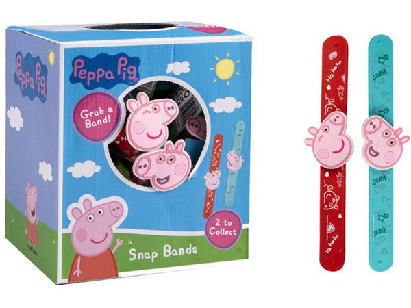 24 Peppa Pig Silicone Snap Bracelets
