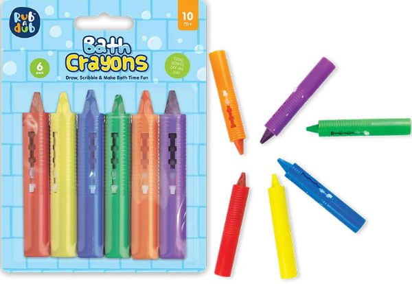 Wholesale Bath Crayons | 6 Colours | Bulk Buy