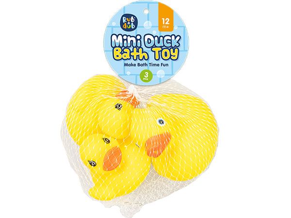 123 Baby - 3pk Mini Duck Bath Play Set | BAB6506