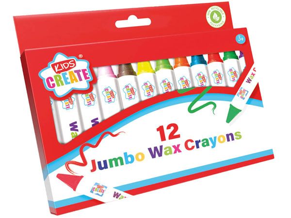 Kids Create 12pk Jumbo Wax Crayons