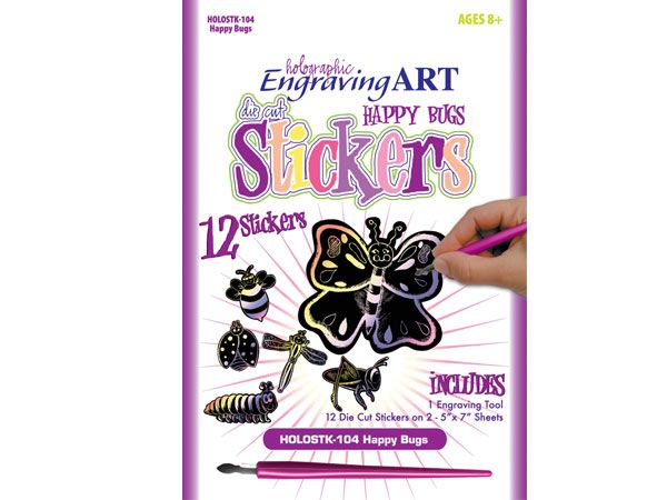 Royal and Langnickel - Stickers Engraving Art Kit, Happy Bugs Design