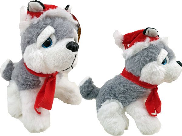 Christmas Husky Soft Toy