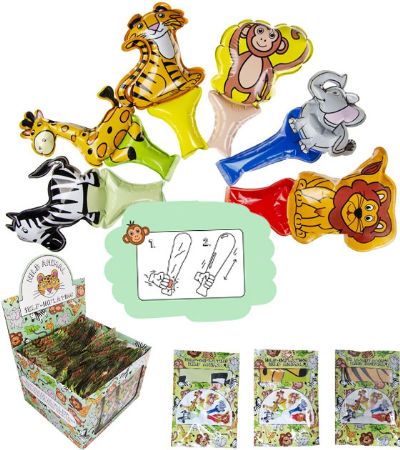 48x Self Inflating Foil Balloons - Wild Animals