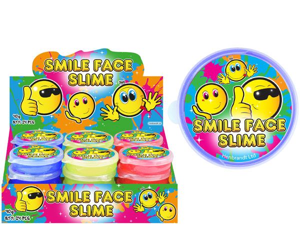 24x Smiley Face Slime Tubs
